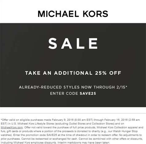 michael kors coupon code|michael kors 25 off code.